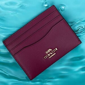 Coach Slim Id Card Case Bow Print Wallet Bag Purse